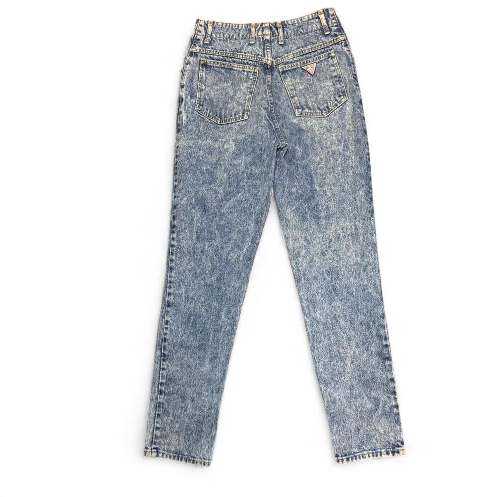 Vintage Guess by Marciano USA Acid Wash Mom Jeans High Rise Tapered Leg Sz 30 - Picture 3 of 8